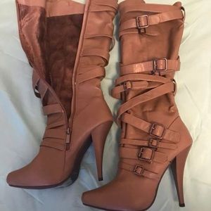 High heeled boots